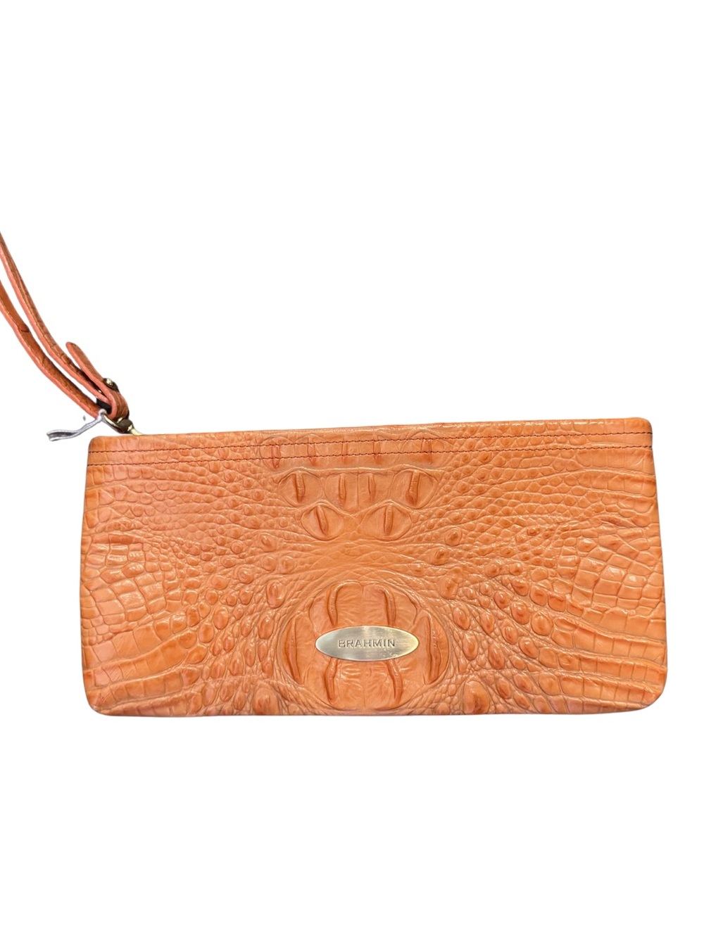 Brahmin Adia Wristlet Clutch in Solar Orange